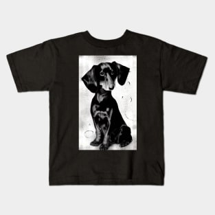 dachshund print Kids T-Shirt